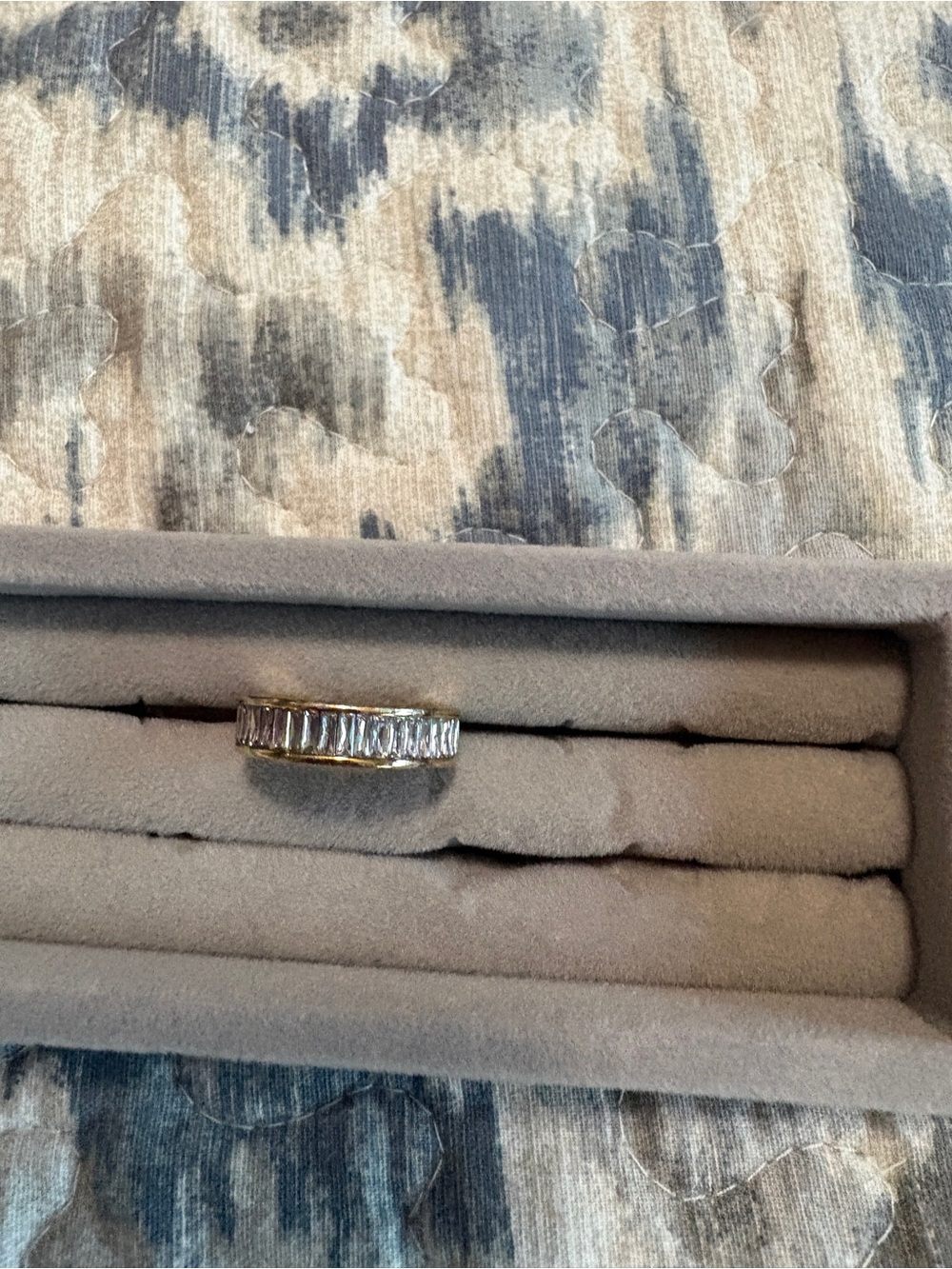 Kendra Scott Gold Tone Baguette Crystal Eternity Band - Gold